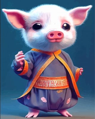 Asian Pig Paint By Numbers