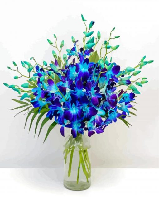 Blue Orchids Paint By Numbers