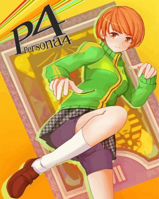 Chie Satonaka Persona 4 Game Poster Paint By Numbers