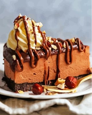 Chocolate Cheesecake Paint By Numbers