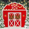 Christmas Red Barn In Winter Paint By Numbers