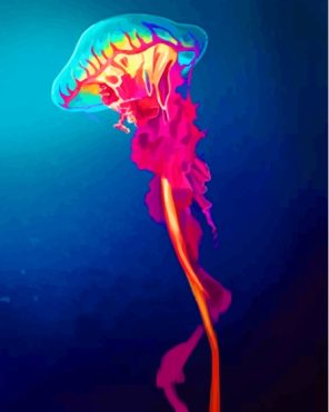 Cool Neon Jellyfish Paint By Numbers