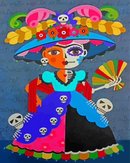 Cool Catrina Paint By Numbers