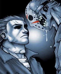 Cool Michael Myers And Jason Paint By Numbers