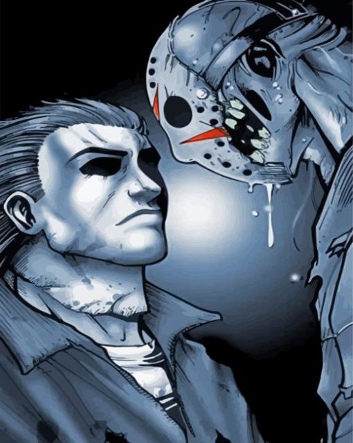 Cool Michael Myers And Jason Paint By Numbers