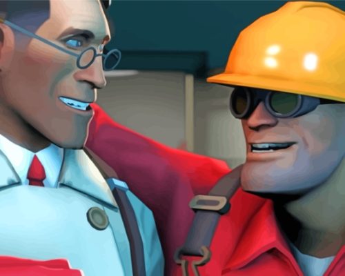 Cool Team Fortress Paint By Number