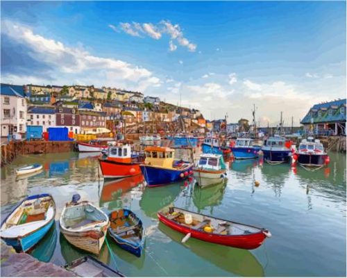 Cornwall Boats Paint By Numbers