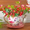 Cute Teapot With Flowers Paint By Numbers