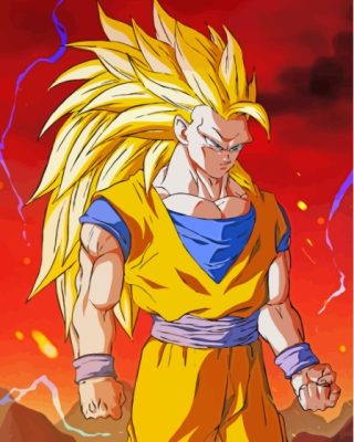 Dragon Ball Z Goku Super Saiyan 3 Paint By Numbers