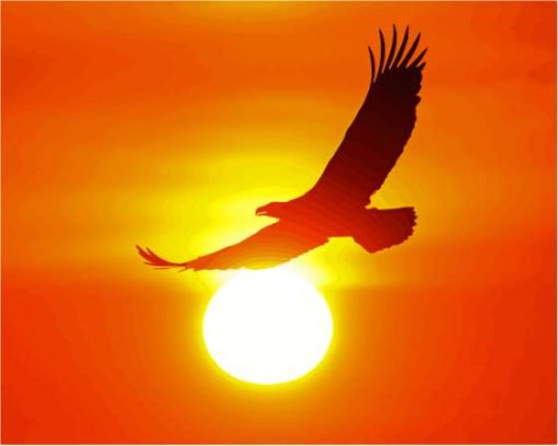 Eagle Sunrise Silhouette Paint By Numbers