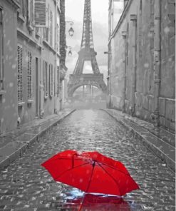 Eiffel Tower Rainy Paris Paint By Numbers