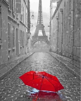 Eiffel Tower Rainy Paris Paint By Numbers