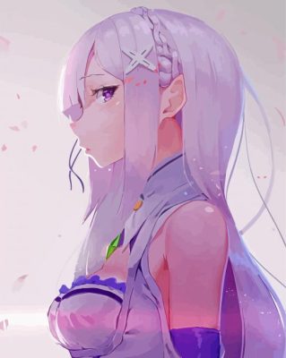 Emilia Re Zero Paint By Numbers