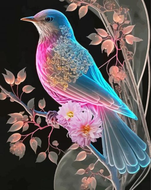 Floral Bird Paint By Numbers