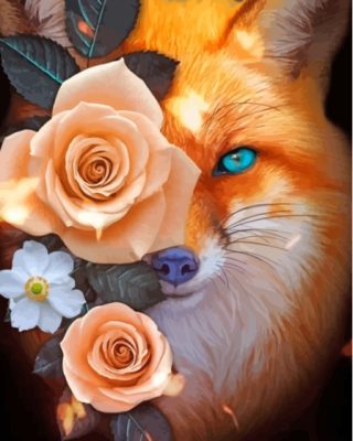 Floral Fox Paint By Numbers