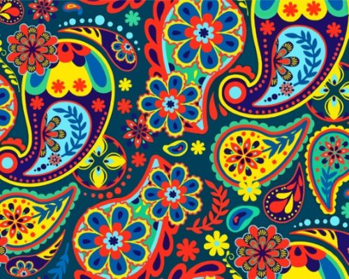 Floral Paisley Paint By Numbers