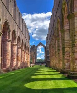 Fountains Abbey Historical Monument Paint By Numbers