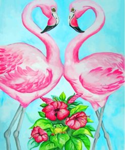 Frog And Flamingo Paint By Numbers