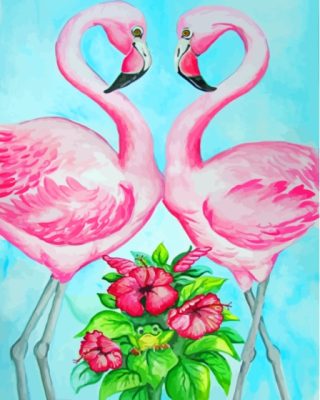 Frog And Flamingo Paint By Numbers