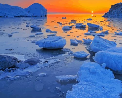 Frozen Lake Winnipeg Canada Paint By Numbers