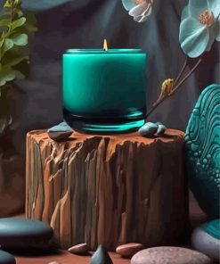 Green Candle Paint By Numbers