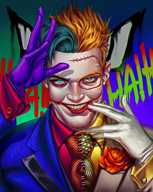 Jerome Valeska Character Art Paint By Numbers