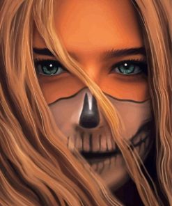 Masked Blond Girl Paint By Numbers