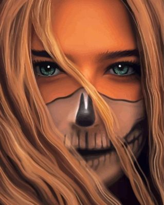 Masked Blond Girl Paint By Numbers