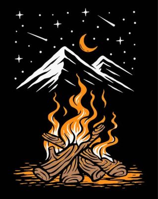 Mountain Campfire Paint By Numbers