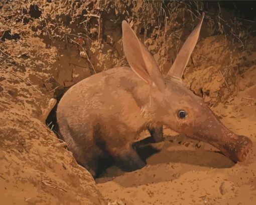 Native African Aardvark Paint By Numbers