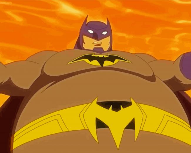Superhero Fat Batman Paint By Numbers
