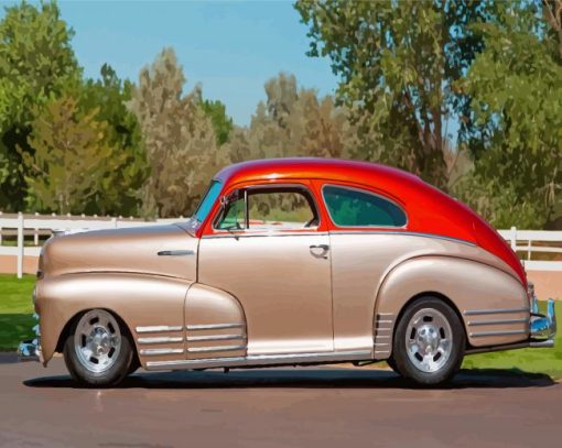 1947 Chevy Fleetline Paint By Numbers