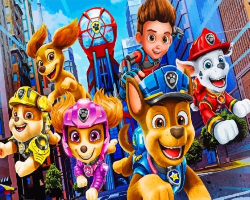 Paw Patrol Characters Paint By Numbers