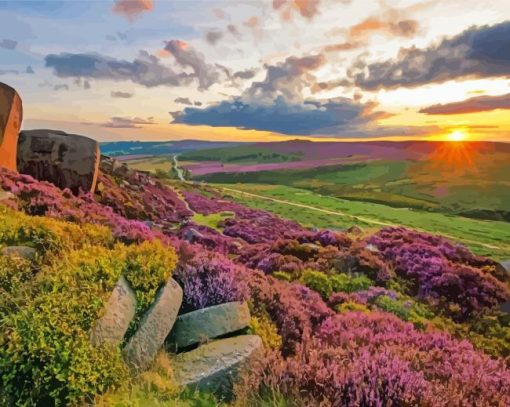 Peak District Sunset Paint By Numbers