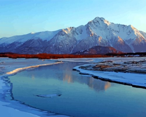 Pioneer Peak Snow Paint By Numbers