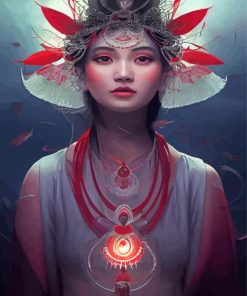 Powerful Asian Girl Paint By Numbers
