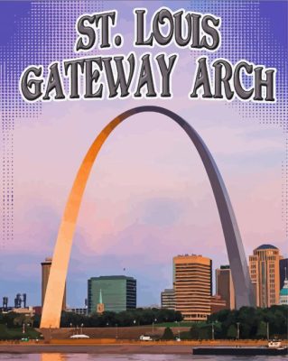 St Louis Arch Poster Paint By Numbers