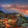 Starry Night In Manarola Landscape Paint By Numbers