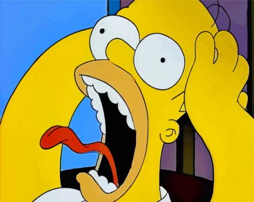 The Simpsons Homer Screaming Paint By Numbers