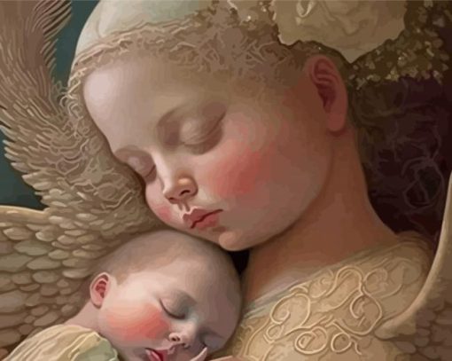 Two Cute Little Angels Paint By Numbers