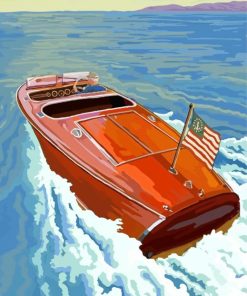 Vintage Boat Paint By Numbers