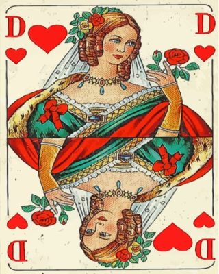 Vintage Queen Of Hearts Paint By Numbers