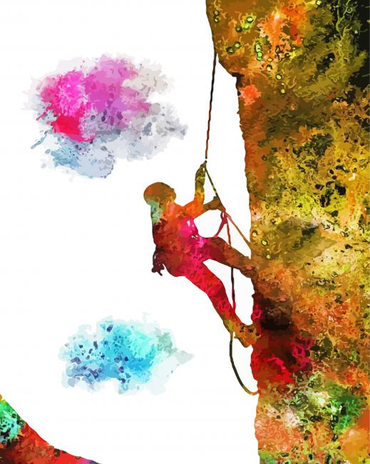 Abstract Abseiling Paint By Numbers