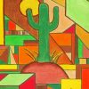 Abstract Cactus Plant Art Paint By Numbers