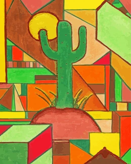 Abstract Cactus Plant Art Paint By Numbers