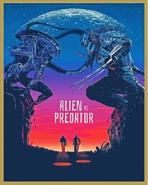 Aliens Vs Predator Film Poster Paint By Numbers