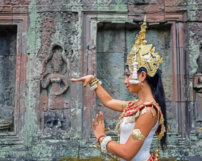 Asia Cambodia Dancer Paint By Numbers