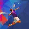 Badminton Player Paint By Numbers