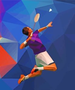 Badminton Player Paint By Numbers