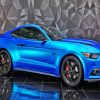 Blue Mustang Car Paint By Numbers